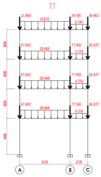 mô hình tính toán đồ án khung btct toàn khối sap2000 23
